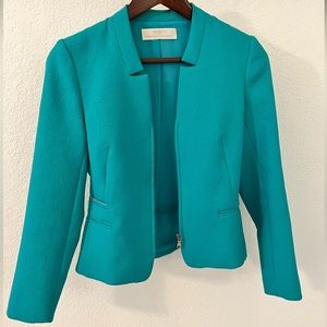 Aqua blazer with silver details